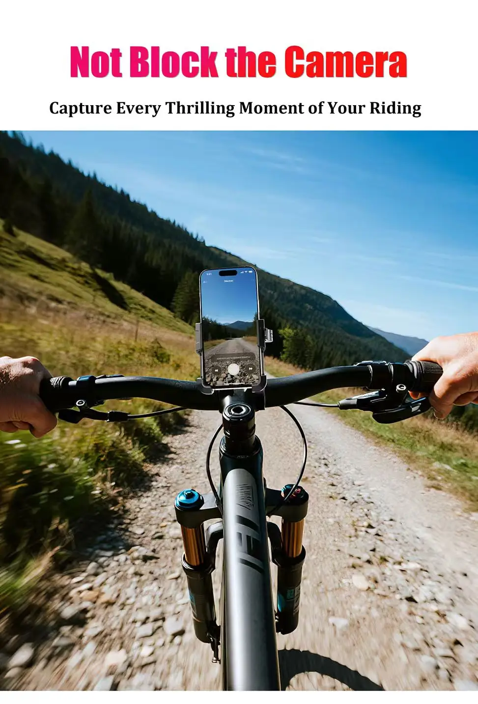 Easydo Aluminium-Fahrrad-Handyhalterung E-Bike-Lenker-Handyhalterung Anti-Vibrations-Fahrradstiel-Handyhalterung für BikeLight Gopro – Detail 11