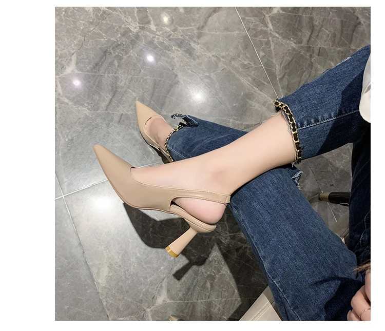 Sandalias retro de tacón grueso con punta abierta para mujer, zapatos de trabajo sin talón, profesionales, de corte bajo, a l...