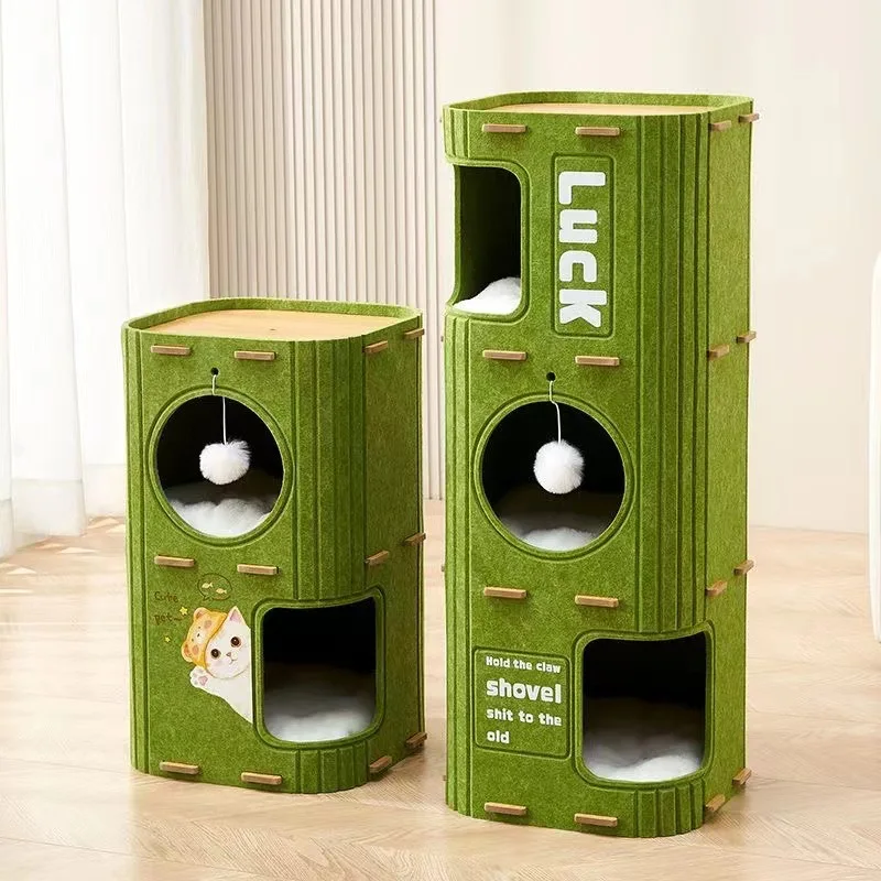 

Multi-layer Cat Nest Cats Bed Cat Climbing Frame Enclosed Cats House Four Season Universal Multi-cat Household Pet Bed Supplies