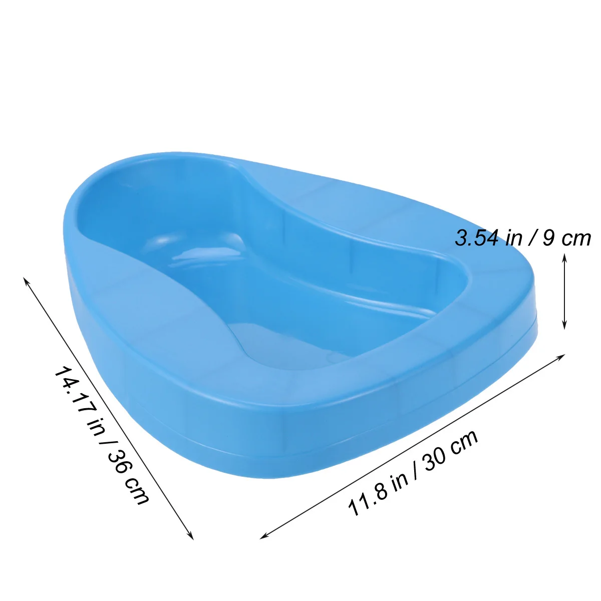 مقلاة سرير بلاستيكية سميكة باللون الأزرق لكبار السن طريح الفراش والمرضى المشحولة في مستشفى التمريض المنزلي مقلاة سرير كبار السن #4