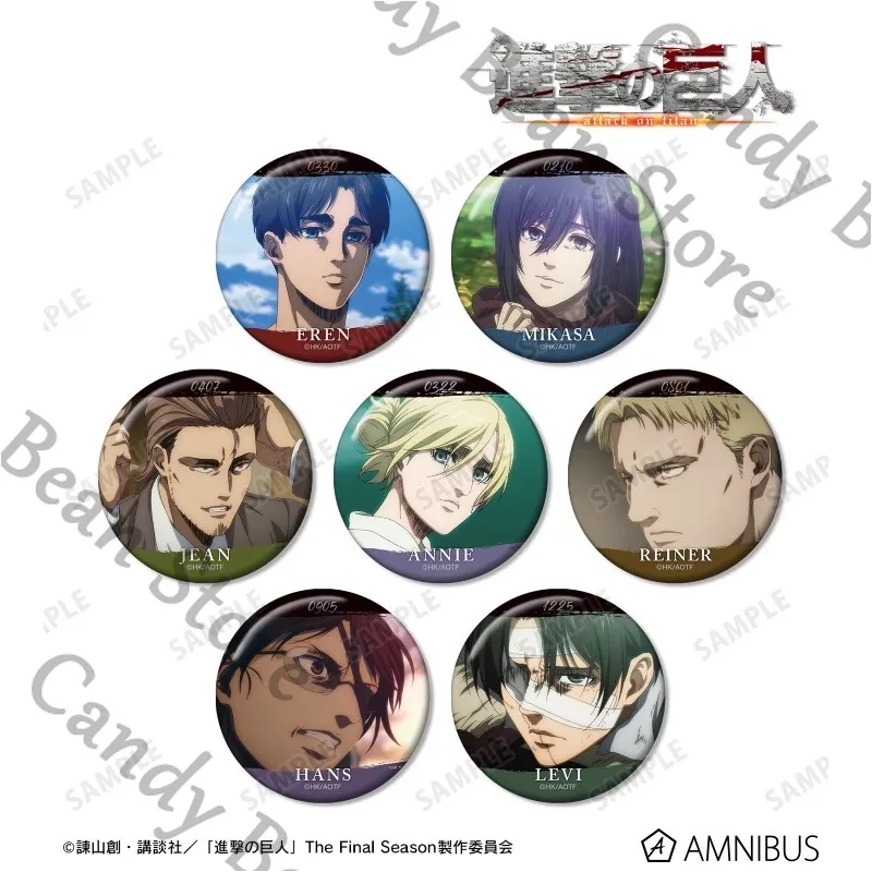 

Genuine Anime Attack on Titan Levi Ackerman Hange Zoe Jean Kirstein Cosplay Badge Emblem Cartoon Brooch Breastpin Xmas Gift