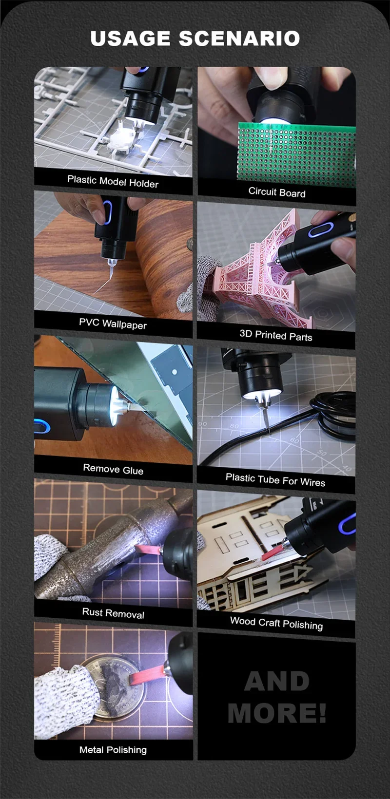 2025 Handheld electric grinder Ultrasonic cutter Cutting 3D Printed Models Acrylic Wood Plastic JAKEMY JM-Y10 40KHz 35W