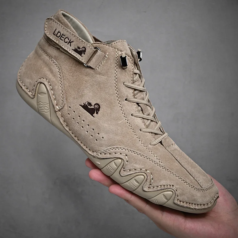 Men Sneakers 2025 New In Casual Shoes Male High Top Sneakers Winter Warm Fur Designer Fashion Loafers Lace Up Shoes Men Boots