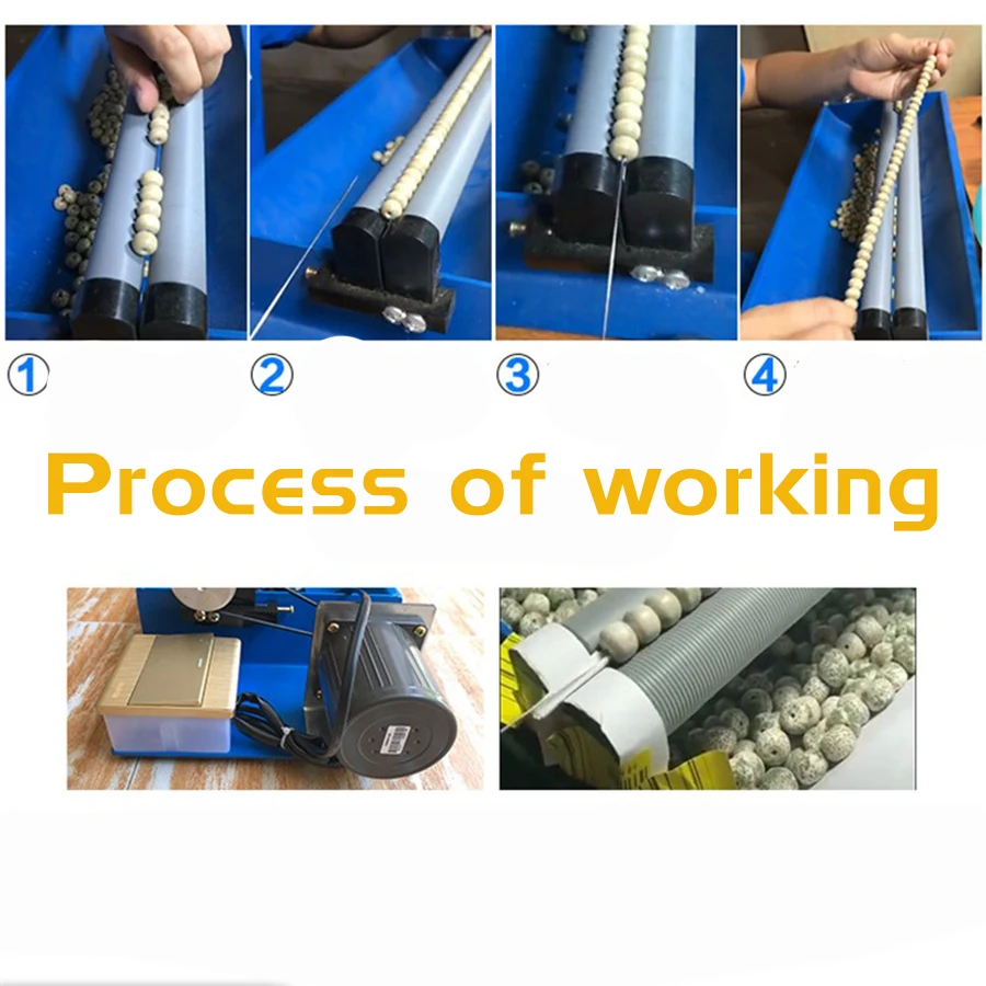 Automatic Bead Threading Machine Beading Spinner Wood Bead String Tool
