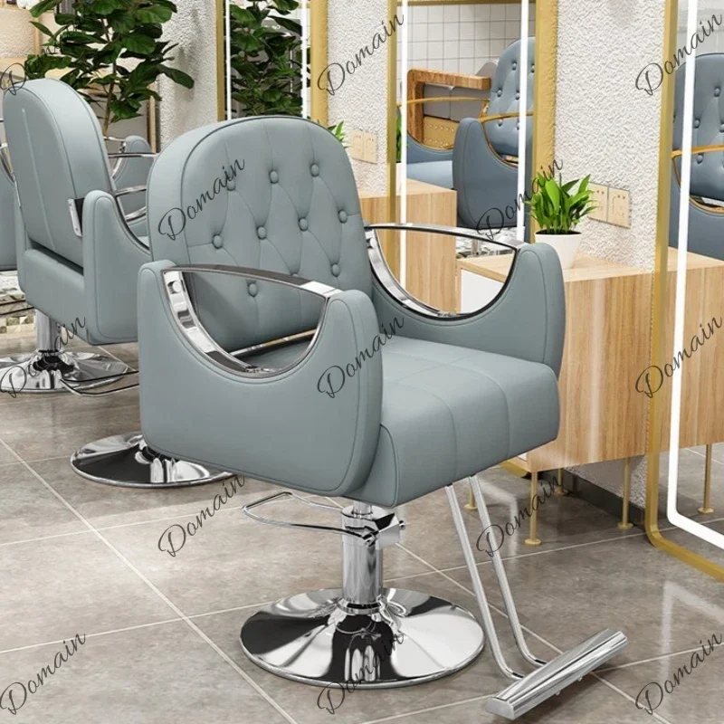 SdF  Reclining Hair Stylist Barber Chairs Luxury Swivel Shampoo Barber Chairs Beauty Salon Cadeira De Barbeiro Hair Salon Furnit