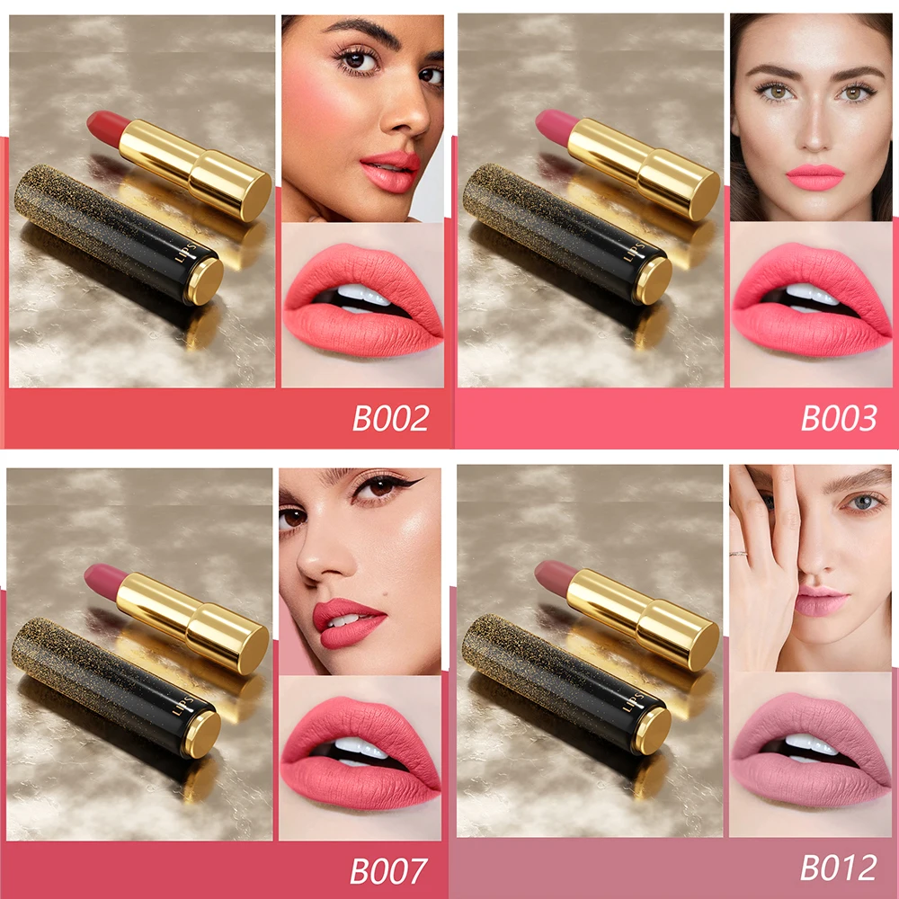 Korea Matte Pink Nude Dropshipping Vegan Waterproof Kissproof Ultra Matte Lipstick Peach