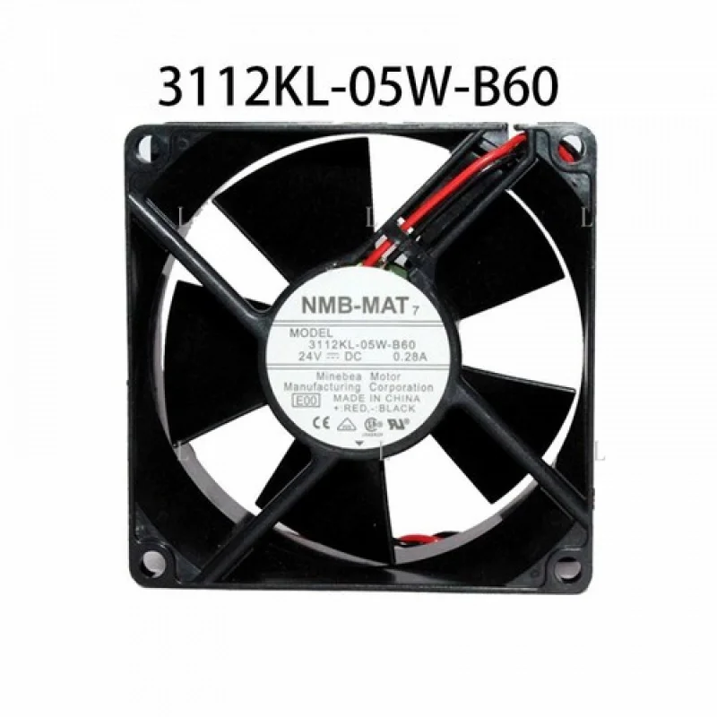 L für NMB 3112KL-05W-B60 24 VDC 0,28 A 80 x 80 x 32 mm 2-Draht-Lüfter mit hohem Luftstrom