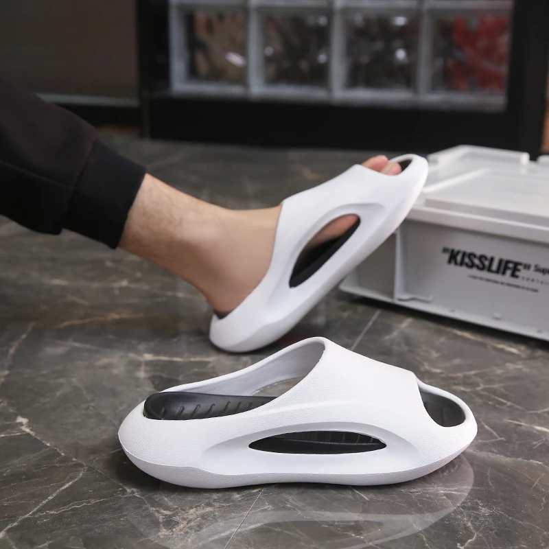 

Women's Slippers Summer New Flat Round Head Open Toe Simple Sandals Casual Comfort Increase Soft Sole Non-slip Slippers