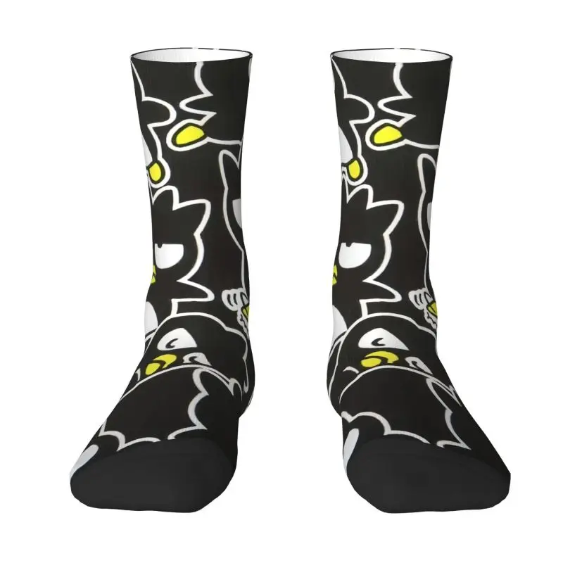 Custom Kawaii Mens BAD Badtz-Maru Sanrio Cartoon XO Child Dress Socks Unisex Breathbale Warm 3D Printed Crew Socks