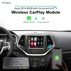 JoyeAuto-Apple CarPlay inalámbrico para Jeep Grand Cherokee XJ KL Wrangler 2014-2020 Compass Commander Car Play Android Auto Mirror