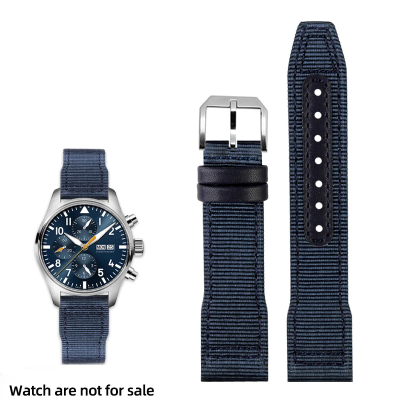 20mm 21mm 22mmNylon Watchband For IWC Pilot Mark 18 Spitfire Fighter Portugal Universal high quality fabric Watch Strap Bracelet