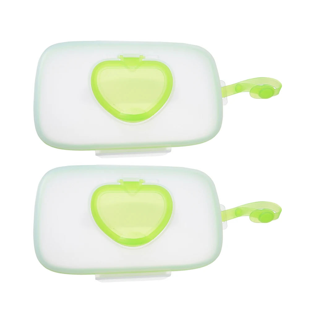 

2 Pcs Baby Wipes Box Travel Case Wipe Holder Cases Dispenser Holder Large Capacity Tissue Box Covers Safe PP Material