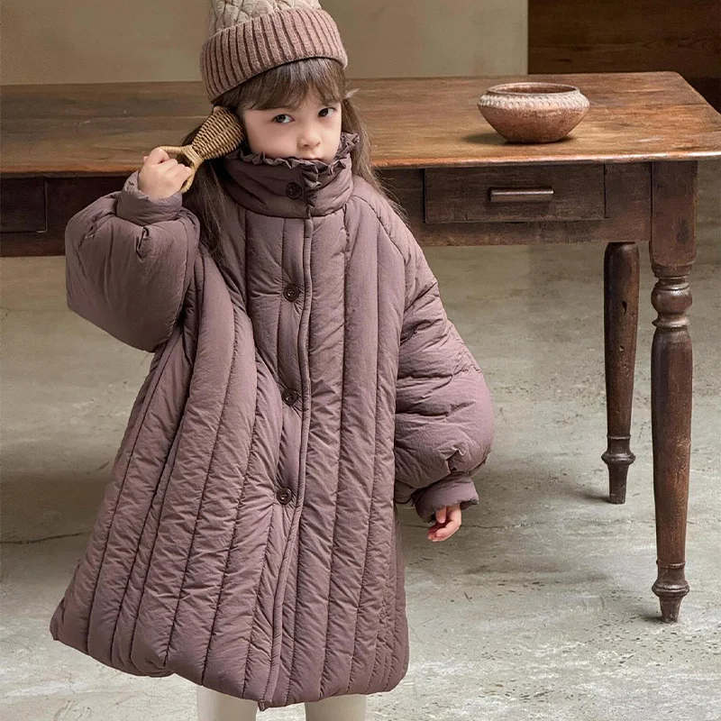 

2-7Y Winter Clothes for Girls Thick Warm Long Parkas Fashion Casual Down Jacket Kids Outerwear Child Coats