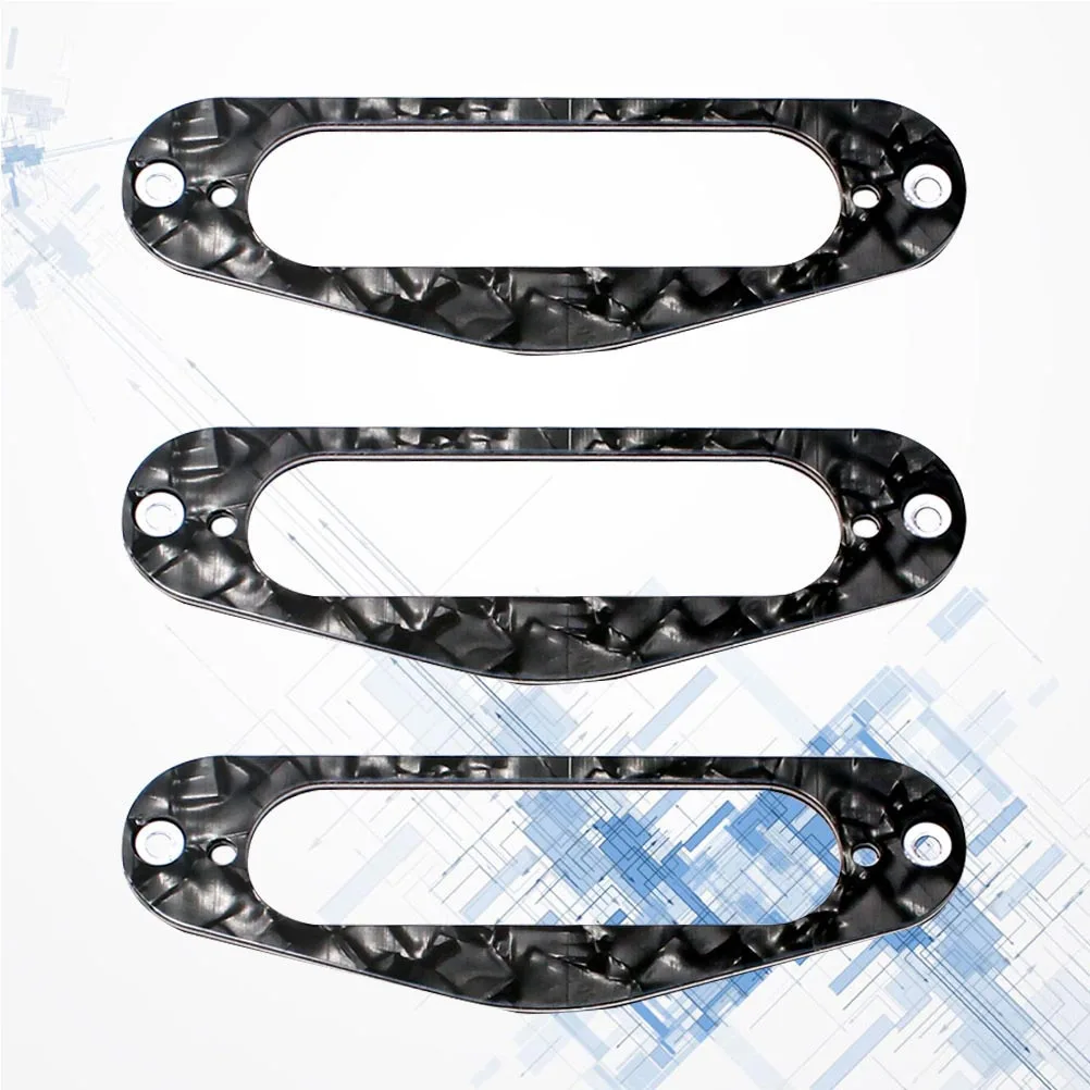 

3Pcs Single Coil Guitar Pickup Frame Mounting Ring Black 15mm Inner Hole Replacement for Tl Style Electric Guitar