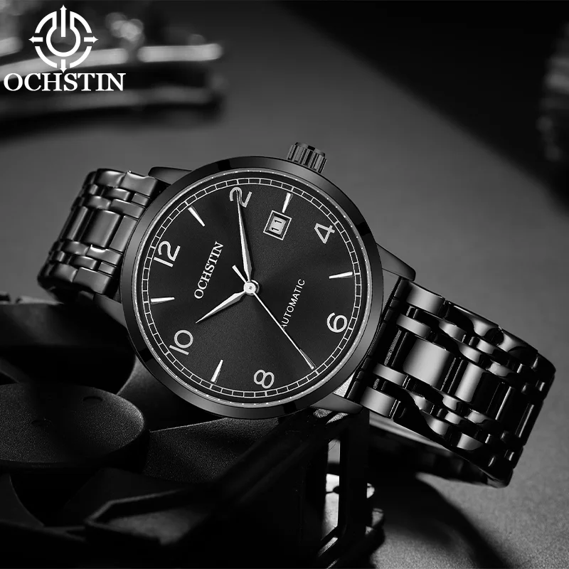 OCHSTIN Men's Master Automatic Mechanical Watch Man Adjustable Anti-rust Stainless Steel Band Wrist Male Business Daily Clock