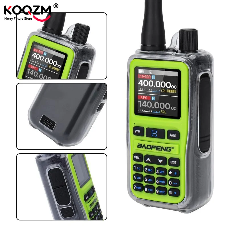 

UV5RMINI Transparent Walkie Talkie Protector High Quality Silicone Drop Protection Dustproof Only For UV-5R Mini Radio