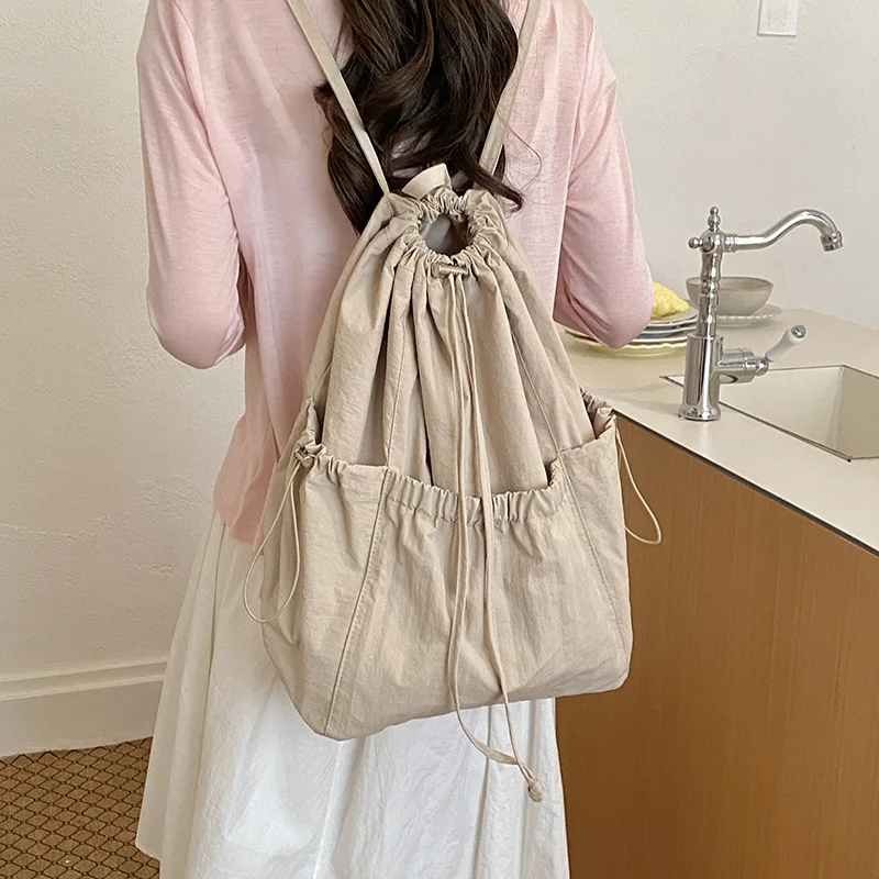 Drawstring Backpack for Women, Soft Lightweight Casual Daypack for Daily Commute Bagpack , Weekend Short Trips, Shopping, School