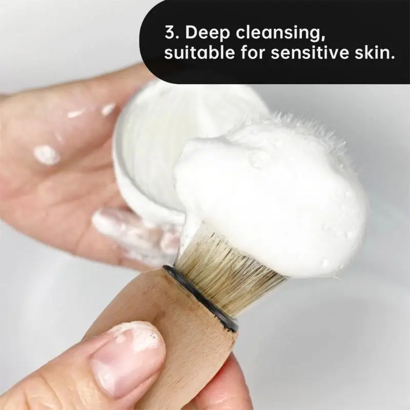 918D 60g Mint Shaving Soap with Brush Easy to Use Deeply Clean Beard Soap for Man