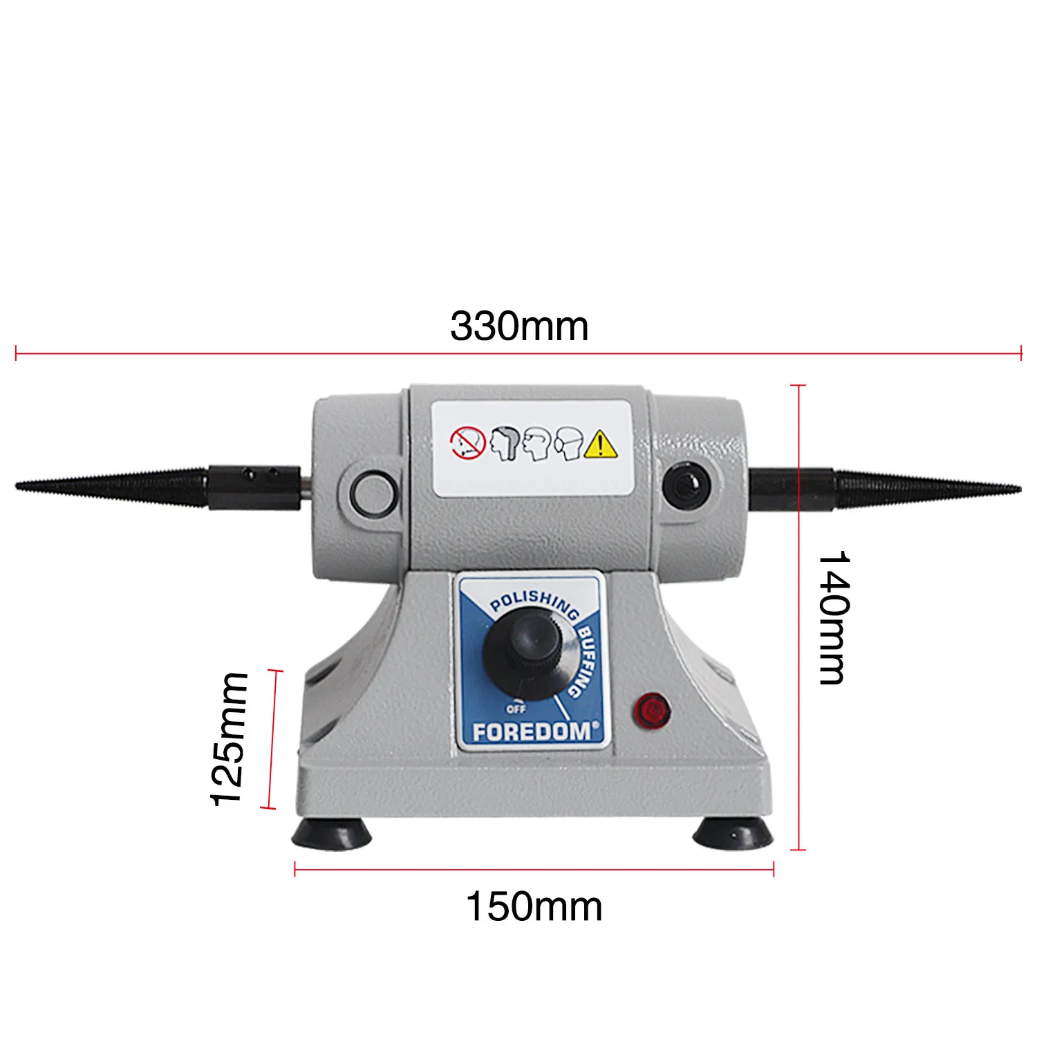 Double-Head Tabletop Buffing Wheel Polisher Foredom Bench Lathe Small Power Adjustable Grinding Machine 7000rpm