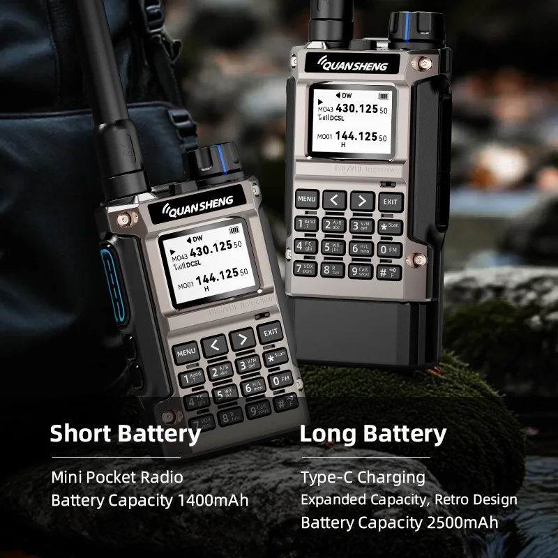 Quansheng UV-K1(8) 50-600 ميجا هرتز كامل النطاق هوائي لاسلكي تخاطب UHF VHF هام راديو نسخة لاسلكية نوع-C شحن