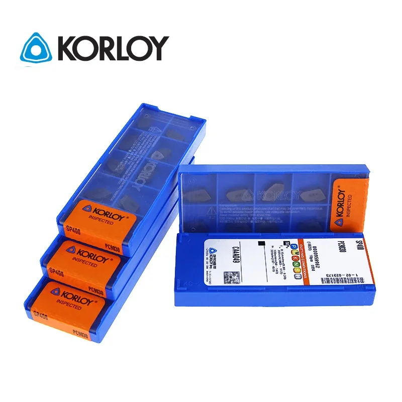 10pcs KORLOY 100% Original SP200 SP300 SP400 SP500 NC3020 NC3030 NC3120 PC9030 HO1 Parting Tools CNC Carbide Turning Inserts