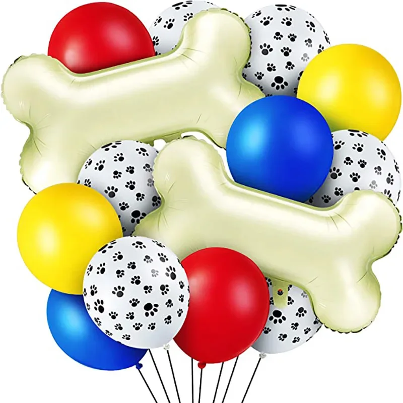 12 stücke Corgi Husky Helium Ballons Haustier Hund Pfote Knochen Cartoon Tier Ballon Geburtstag Party Dekoration Baby Dusche Globos Kinder spielzeug