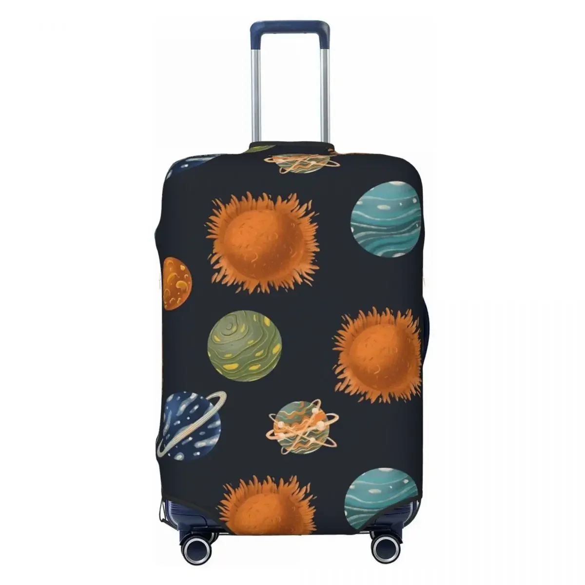 Sun Moon And Stars Print Luggage Protective Dust Covers Elastic Waterproof 18-32inch Suitcase Cover Travel Accessories