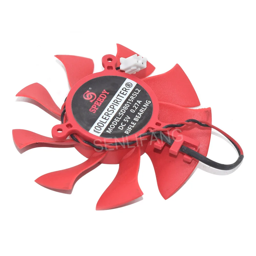 DC5V 0.27A 2Pin Cooling Fan SD8015R5L2