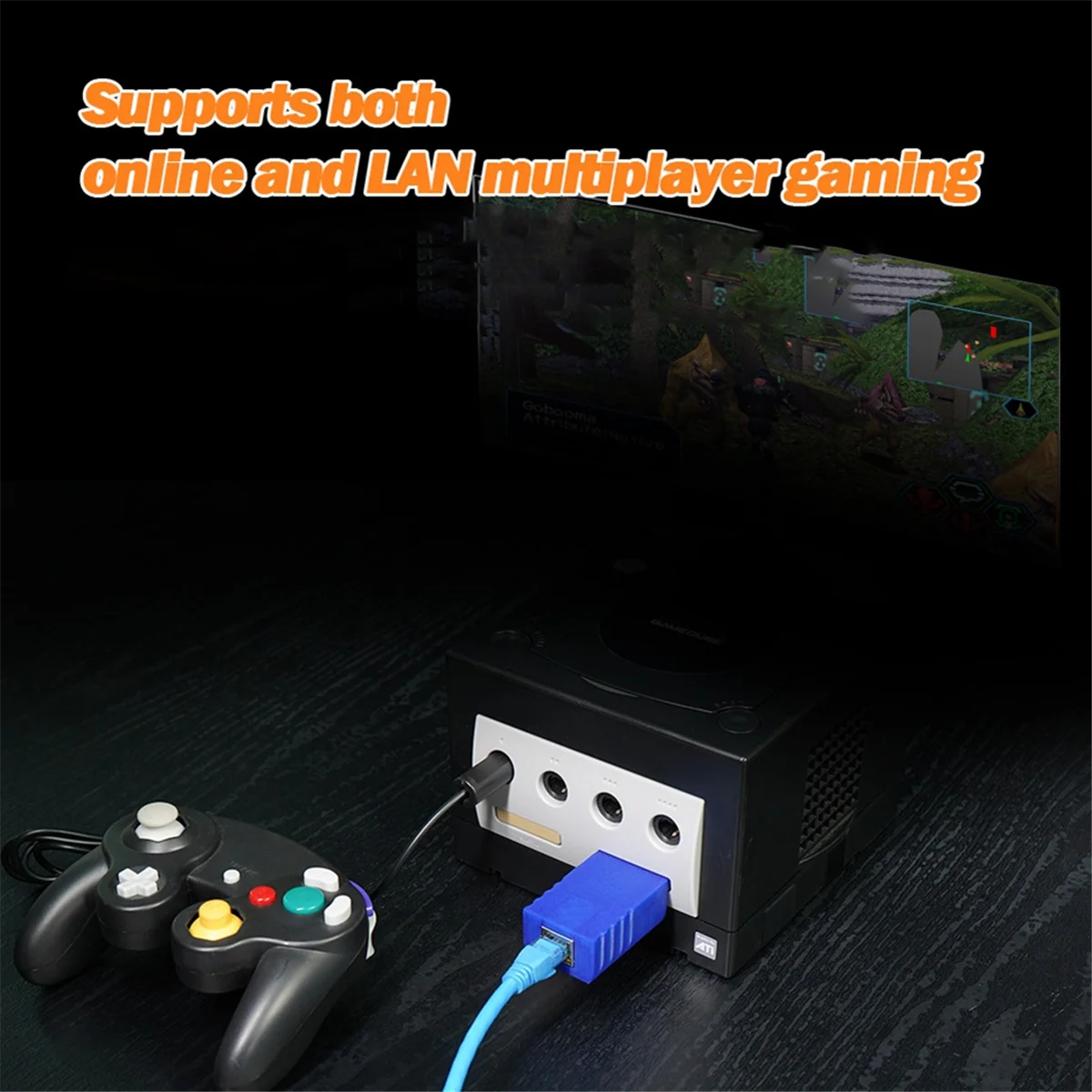 T88C ETH2GC Broadband Adapter Emulator Ethernet Module Online and LAN Multiplayer for Game Consoles Orange