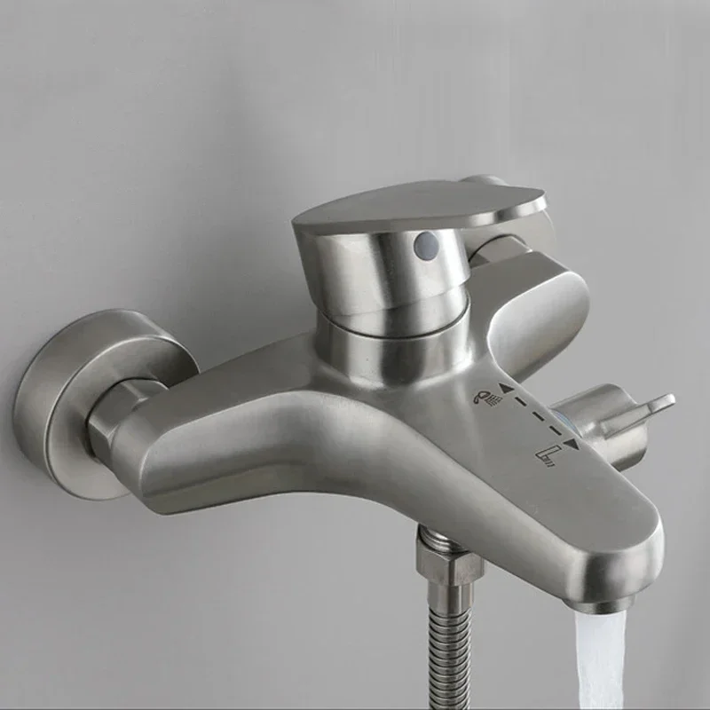 Bathroom Shower Faucet Stainless Steel Mixer Tap Hot and Cold Bathroom Mixer Mixing Valve Bathtub Faucet Shower Faucets Set