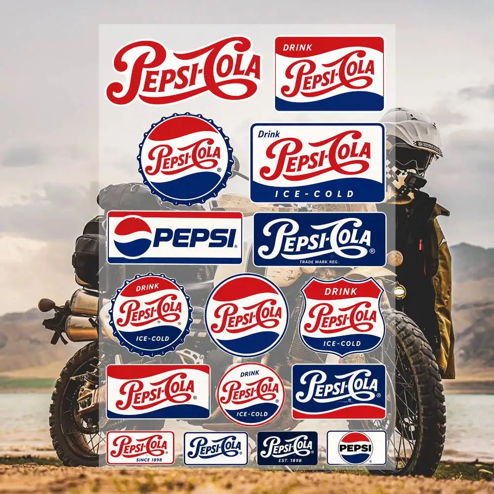 P-eP-S-i CO-L-a Aesthetic Graffiti Stickers Waterproof PVC Decals for Car Motorcycle Skateboard Helmet Notebook
