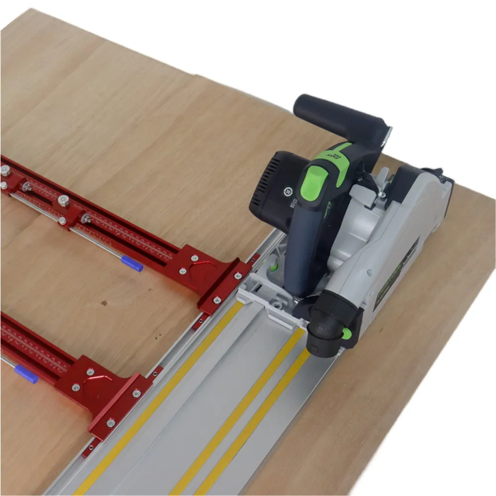 Track Saw Guide Rail Aluminum Extruded Guided Rails for Circular Saw Track Repeatable Rip Cuts & Optimized Bevel & Straight Cuts