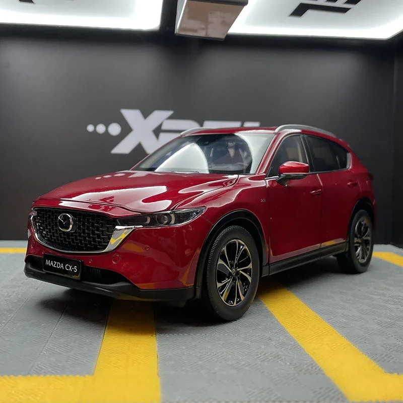 MAZDA-Coche de CX-5 SUV de aleación, vehículo de juguete de Metal fundido a presión, colección de alta simulación, Decoración, regalo para niños, 1:18