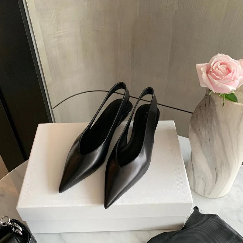 

New Women's Shoes Exquisite Pointed Tip High Heeled Sandals for Woman Elegant French Casual Shoes Designer Shoes Sandalias Mujer
