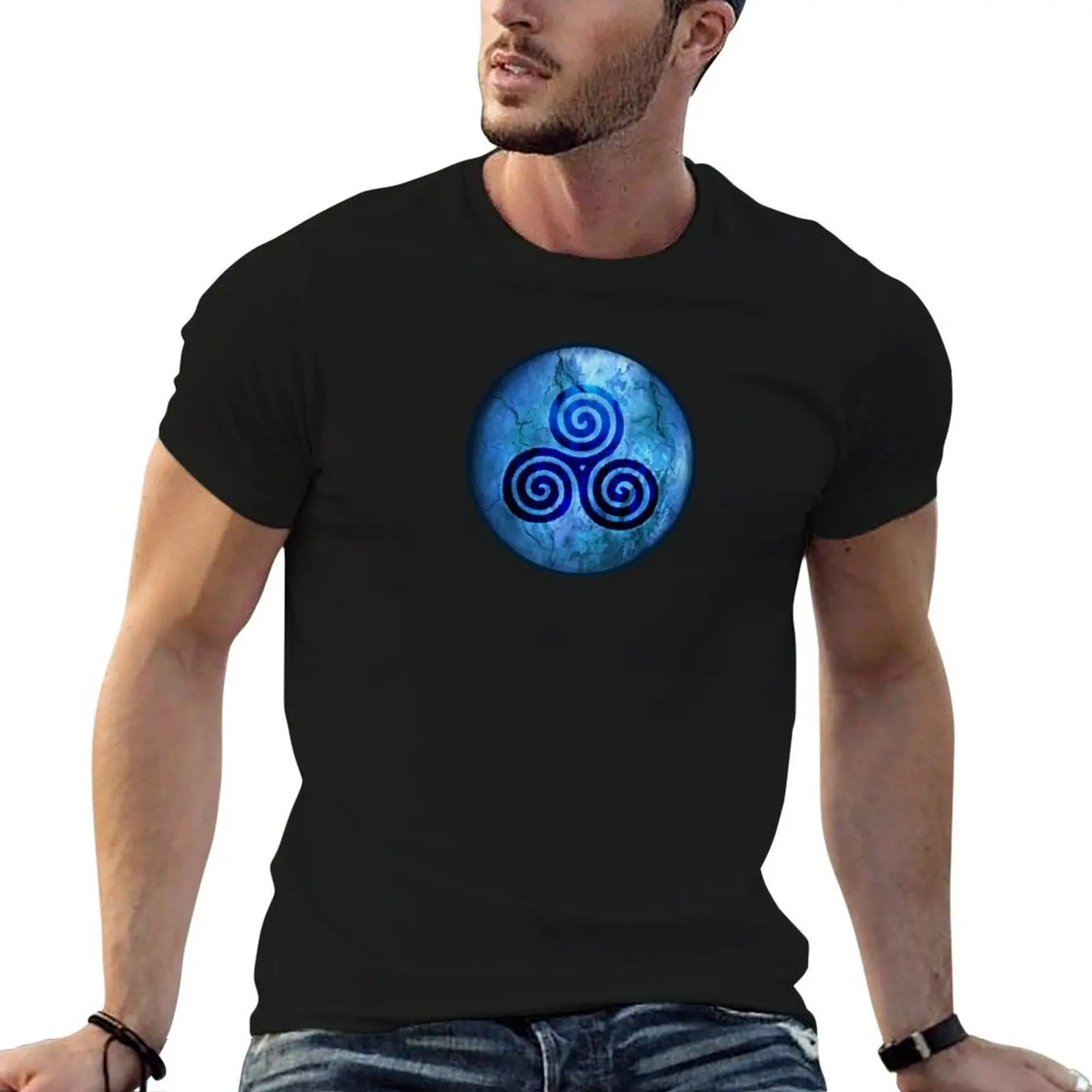 Celtic Triskele Symbol T-Shirt Casual All Match Short Sleeve T-Shirt