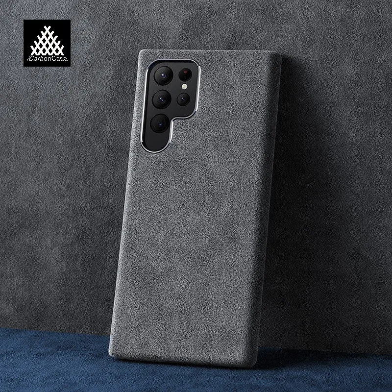 

Магнитный кожаный чехол премиум-класса из настоящей итальянской алькантары для Samsung Galaxy S24 S23 Ultra с чехлом для телефона Magsafe S24U S23U S22U