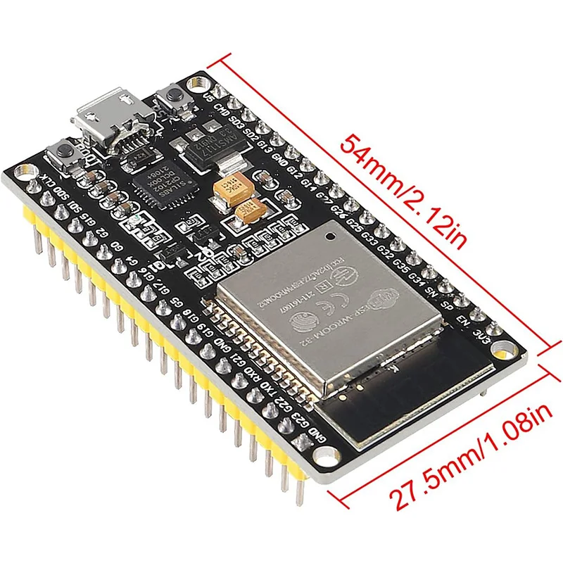 ESP32 Development Board 2.4G WIFI Bluetooth Module 30Pin 38Pin CP2102 Micro Ultra-Low Power Consumption Dual Core ESP-32