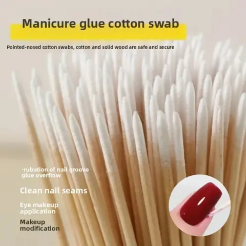 Double-ended Cotton Swabs with Fine Pointed Tips for Nail Art Makeup Eyeliner Correction Beauty Tools for Nail Art Beauty Tool
