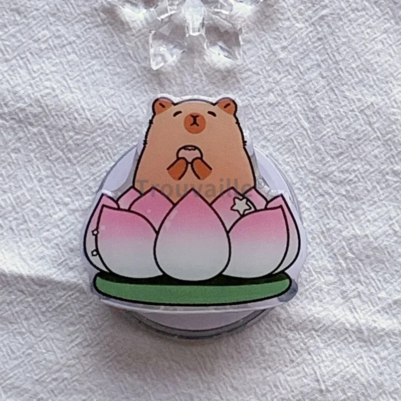 Trouvaille for Magsafe Phone Grip Griptoks Korea Cute Capybara Magnetic Mobile Stand Holder Replicate Finger Ring Girl Gift