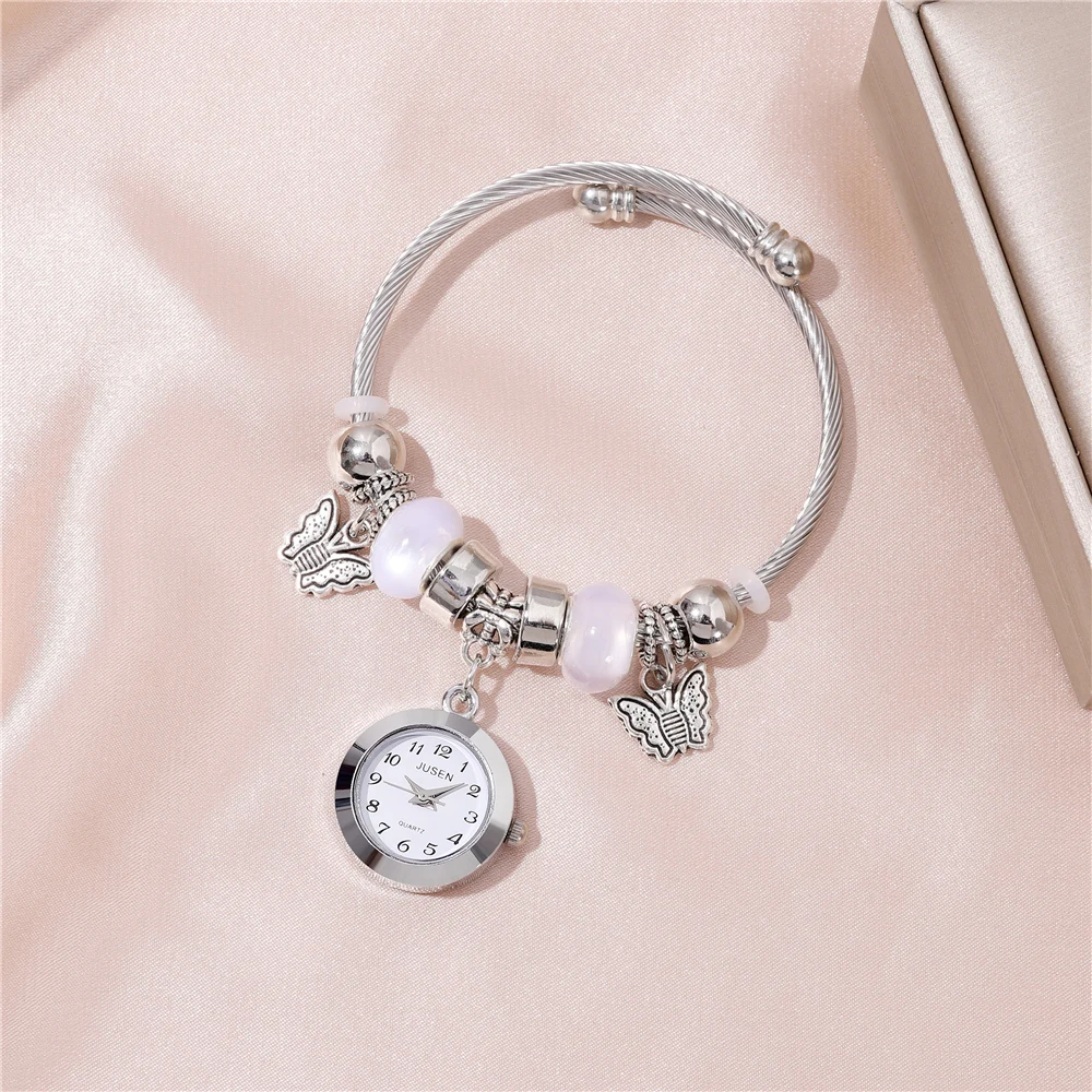 Fashion Butterfly pendant quartz women's bracelet watch