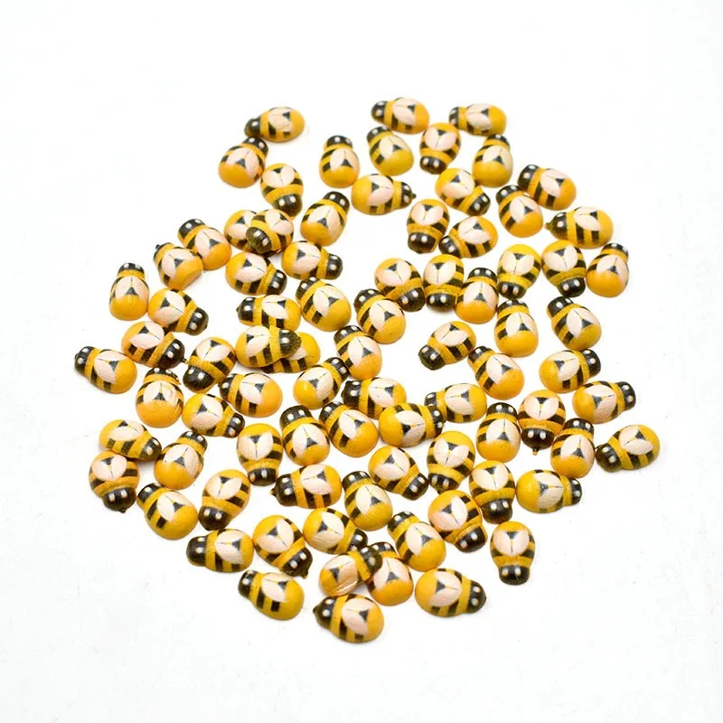 100PCS Wooden Bee T…