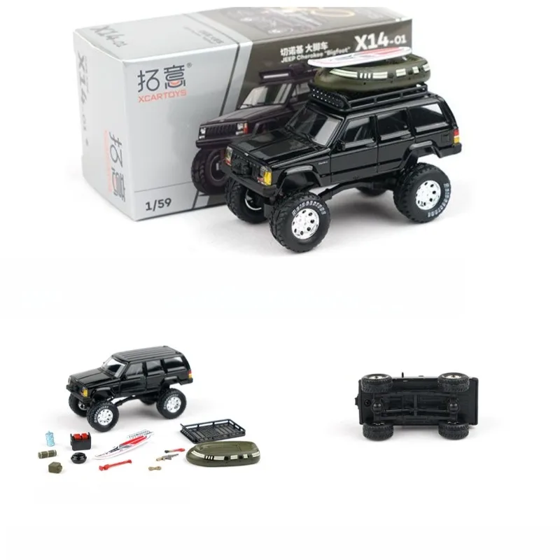 XCARTOYS 1/64 Jeep Cherokee Off-road SUV With Shock Absorbers Allo Diecast Car Model Adult Collection Miniature Display Ornament