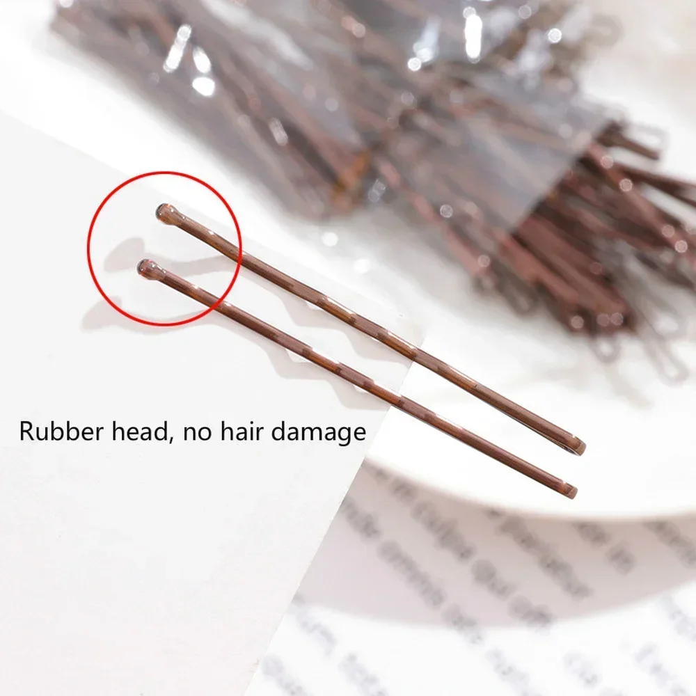 Korean 50/100pcs Simple Black Hair Clips for Girls Bobby Pins Invisible Wave Curly Bride Disposable Hair Pin  Hair Accessories