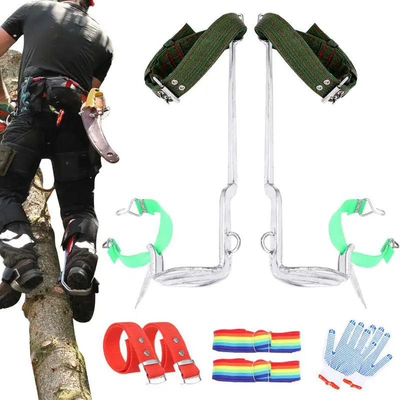 

Tree Climbing Gear Professional Pole Climbing Tree Spikes Strong Load-Bearing Comfortable Tree Climbing Tool For Climbing Trees