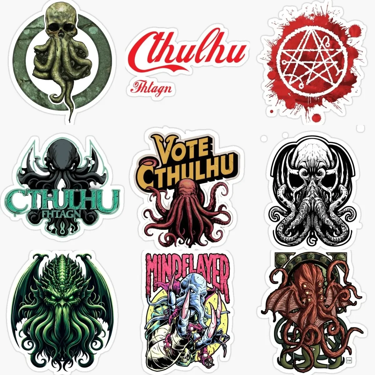 

Creative Cthulhu Great Old Ones Octopus PVC Accessories Sticker for Decorate Wall Car Truck Motorcycle Helmet Bumper Decal