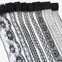 (10 Yards/roll) Black Lace Ribbon Fabric Webbing Decoration Polyester Material Lovely Gift Packing Handmade DIY Material