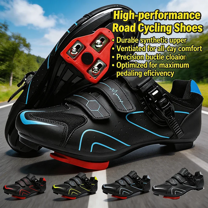 

Cycling Shoes Road Bike Men Racing Contest Self-Locking Speed Bicycle Sneakers Women Spd Cleats Cycling Footwear