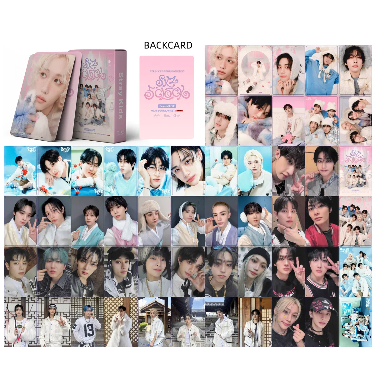 Kpop Idol 55Pcs/Set Stray Kids Clock Lomo Card Postcard Album New Photo Print Cards Picture Fans Gifts Collection