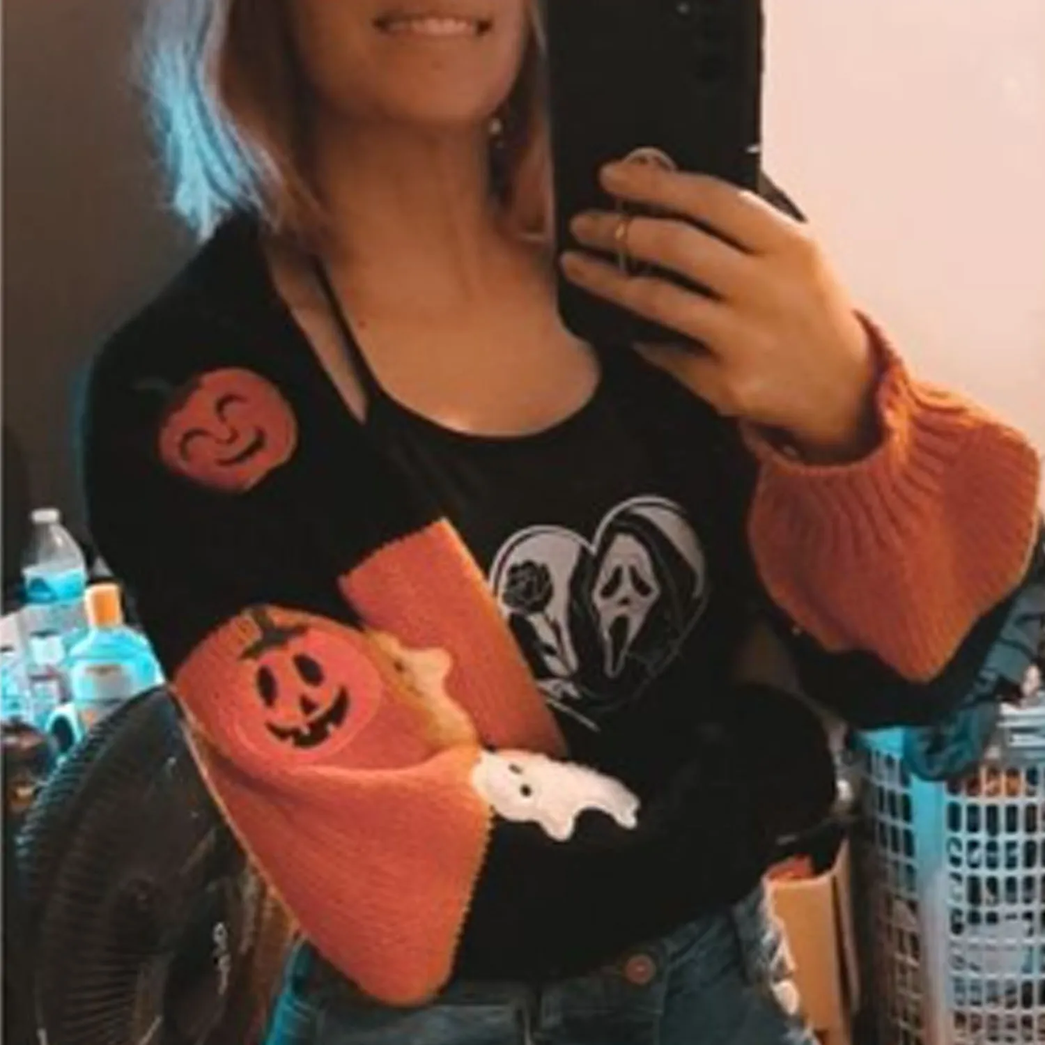 Cardigan tricoté pour femmes, Halloween, début d'automne, épaules tombantes, manches longues, décontracté, citrouille, pull chaud, hiver, 2026