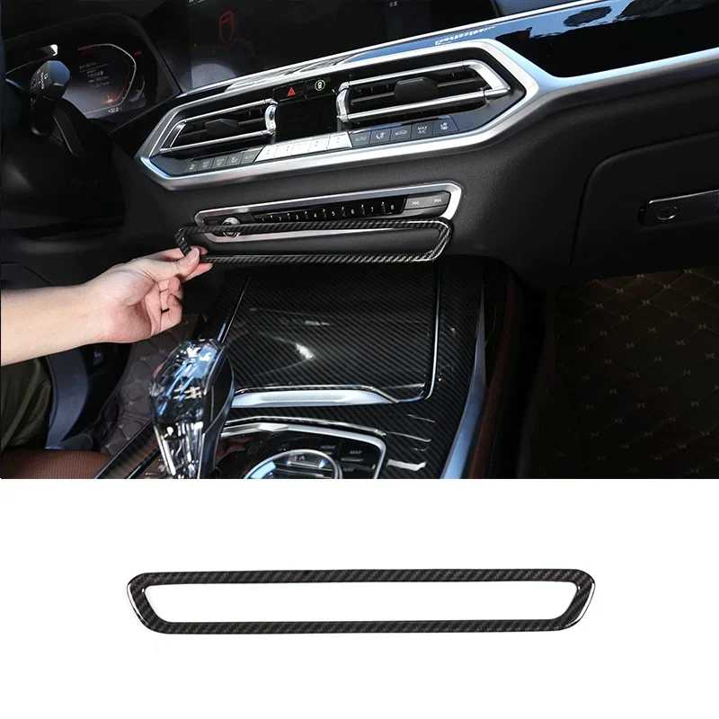 

For 2019-2022 BMW X5 G05 X6 G06 X7 G07 ABS carbon fiber car styling center control volume decorative frame car interior parts